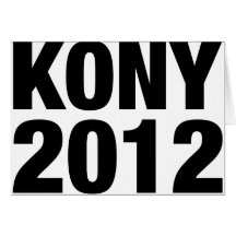 Texto negro de Kony 2012 Tarjeta
