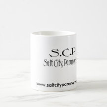 Texto paranormal de la taza de la ciudad de la sal