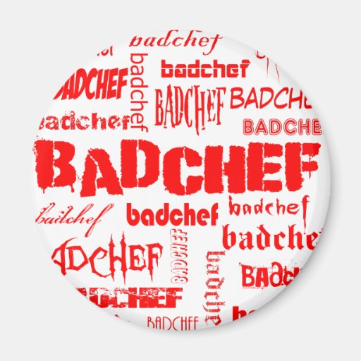 Texto rojo Badchef Iman De Frigorífico