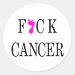 texto suave del cáncer del f*ck pegatina