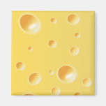 Textura amarilla del queso suizo iman para frigorífico