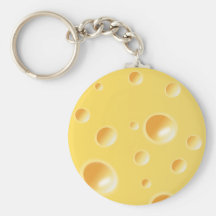 Textura amarilla del queso suizo llavero personalizado