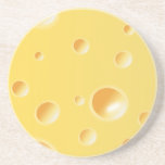 Textura amarilla del queso suizo posavasos para bebidas