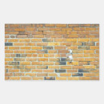 Textura anaranjada de la pared de ladrillo del vin pegatinas  