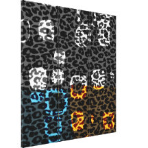 Textura animal cuadrada retra del extracto de la p impresión en lona