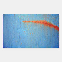 Textura azul del metal del moho rectangular pegatina