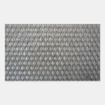 Textura de forma diamantada del metal rectangular pegatina