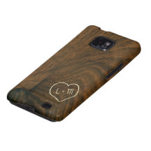 Textura de madera de caoba envejecida personalizad samsung galaxy SII funda