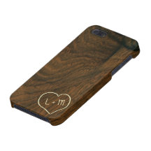 Textura de madera de caoba envejecida personalizad iPhone 5 carcasas