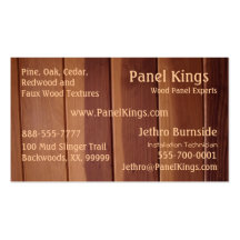 Textura de madera del panel plantilla de tarjeta personal