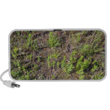 Textura de tierra de las plantas notebook altavoces