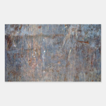 Textura oxidada rasguñada del metal rectangular pegatinas