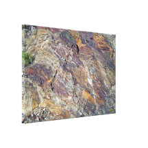 Textura pedregosa del paisaje de la montaña lienzo envuelto para galerias