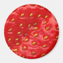 Textura roja de la fresa imán de frigorifico