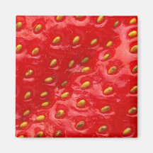 Textura roja de la fresa iman para frigorífico
