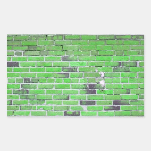 Textura verde de la pared de ladrillo del vintage etiqueta