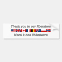 thank_you_to_our_liberators.png pegatina de parachoque