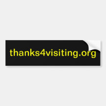thanks4visiting.org (pegatinas para el parachoques etiqueta de parachoque