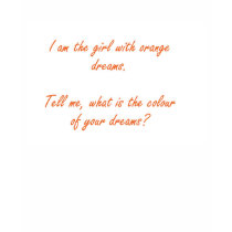the girl with orange dreams camisetas