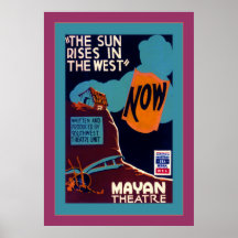 The Sun sube en el oeste Posters