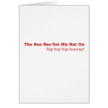 The Sun tiene su gorra encendido Tarjeta