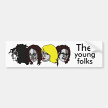The young folks carte, The, young, folks Pegatina De Parachoque