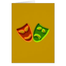 Theater Masken masks Grußkarte