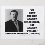 Theodore Roosevelt contra riqueza de la mala condu Tarjetones