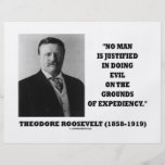 Theodore Roosevelt ningún hombre justificado en ha Tarjeton