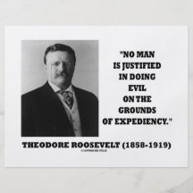 Theodore Roosevelt ningún hombre justificado en ha Tarjeton