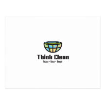 Think Clean - Pense limpo! Cartões Postais