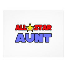 Tía de All Star Invitaciones Personalizada