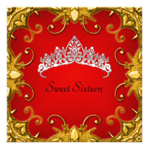 Tiara roja del blanco del oro de la fiesta de cump anuncio