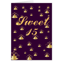 Tiaras de oro S-15-Customize Felicitaciones