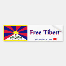 ¡Tíbet libre! * Etiqueta De Parachoque