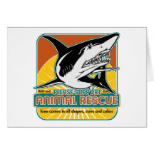Tiburón animal del rescate tarjeta