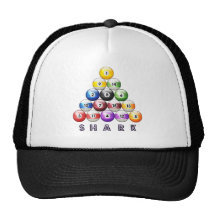 Tiburón de la piscina gorros bordados