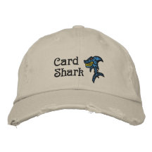 Tiburón de tarjeta gorra de beisbol bordada