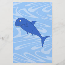 Tiburón del dibujo animado tarjetas publicitarias