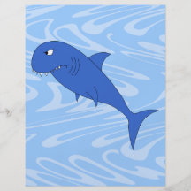 Tiburón del dibujo animado tarjeton