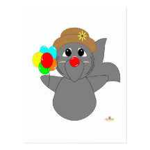 Tiburón Huggable del payaso Tarjeta Postal