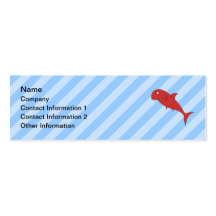 Tiburón rojo plantilla de tarjeta de visita
