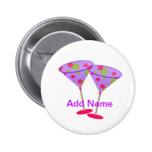 ¡Tiempo cosmopolita del fiesta de Martini! Pins