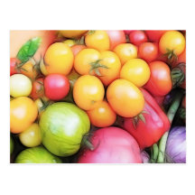 ¡Tiempo de cosecha - tomates! Tarjeta Postal