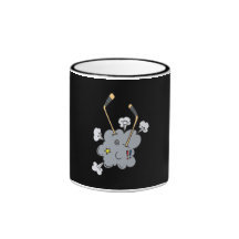 Tiempo del hockey taza de café