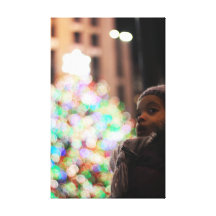 Tiempo del navidad lienzo envuelto para galerias
