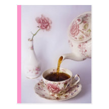 Tiempo del té postal