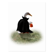 Tiempo del truco o de la invitación para el pato d postales