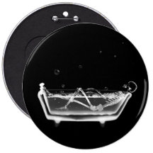Tiempo esquelético del baño de la radiografía B&W Pins