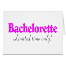 Tiempo limitado de Bachelorette solamente Felicitacion